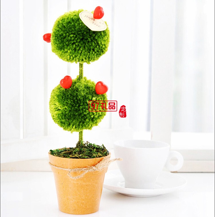 幸福樹形便簽 創意名片辦公室座桌面擺件定制公司廣告禮品