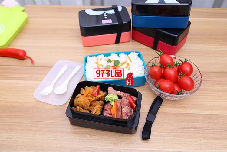 定制飯盒 可愛雙層便當盒 壽司盒