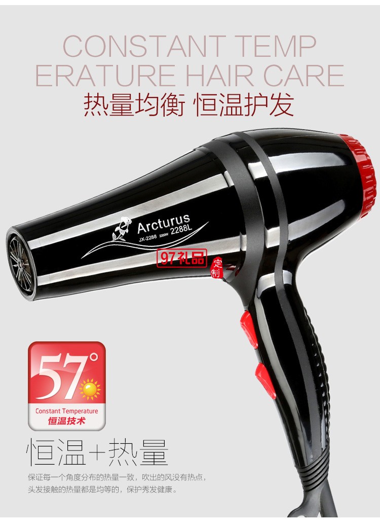 大功率2200藍光負離子家用美發護發靜音電吹風機