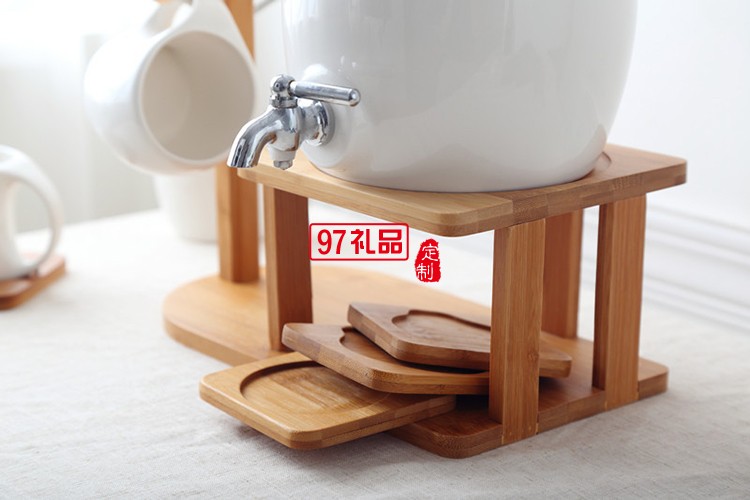 創意陶瓷水杯 佩戴水龍頭咖啡水果水壺套裝 可定制logo
