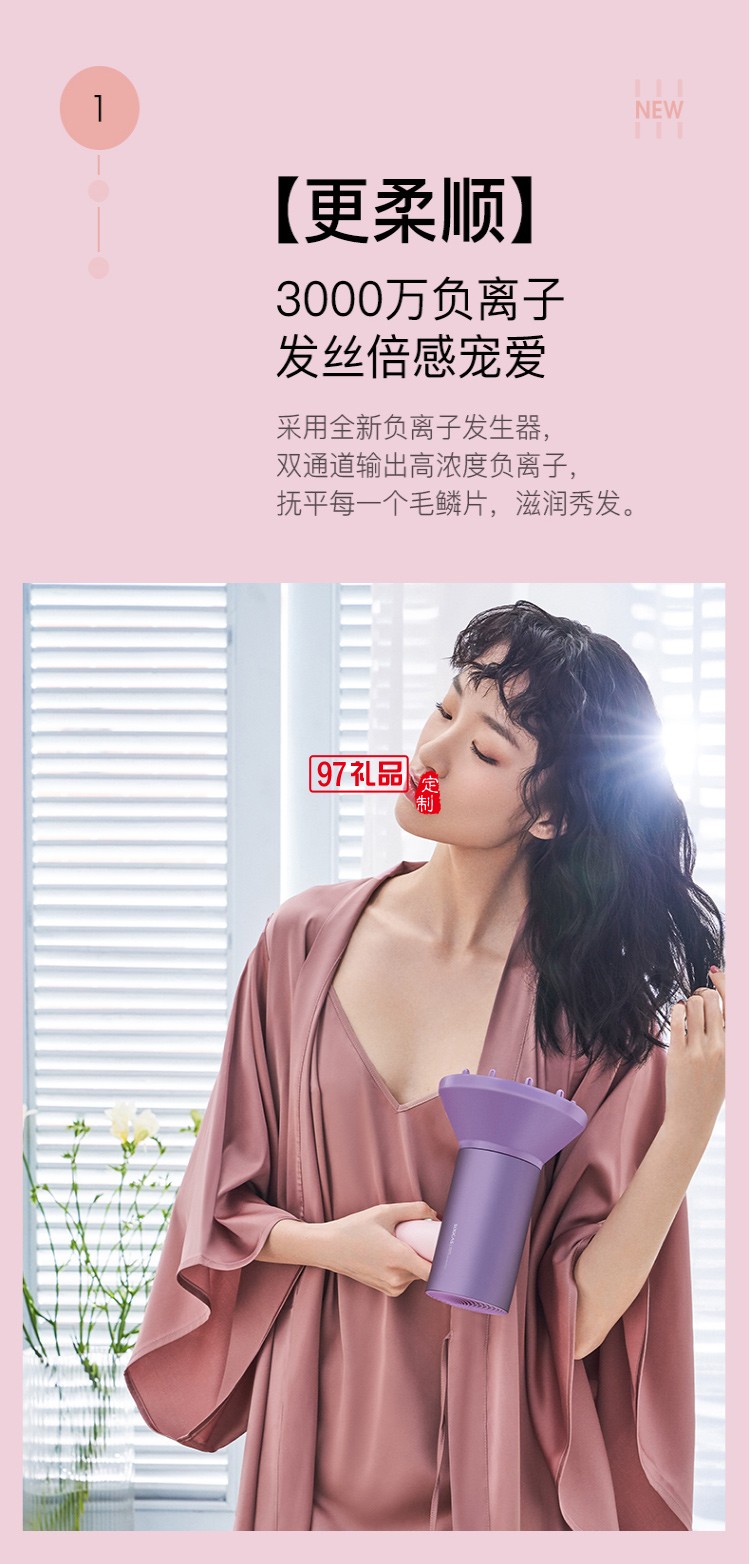 大功率不傷發負離子電吹風
