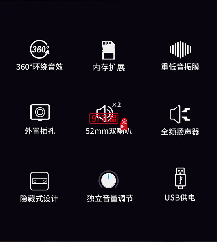 無線藍牙音箱 臺式筆記本電腦長條低音炮創意禮品音響