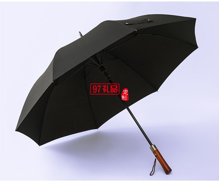 超大高爾夫傘高端復(fù)古實(shí)木長柄雨傘自動晴雨傘直桿禮品廣告?zhèn)闩l(fā)
