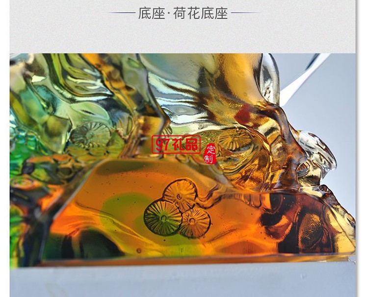 生肖牛年原創水晶琉璃獎牌