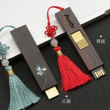 創意中國風古風紅木質U盤 車載告高速定制刻字