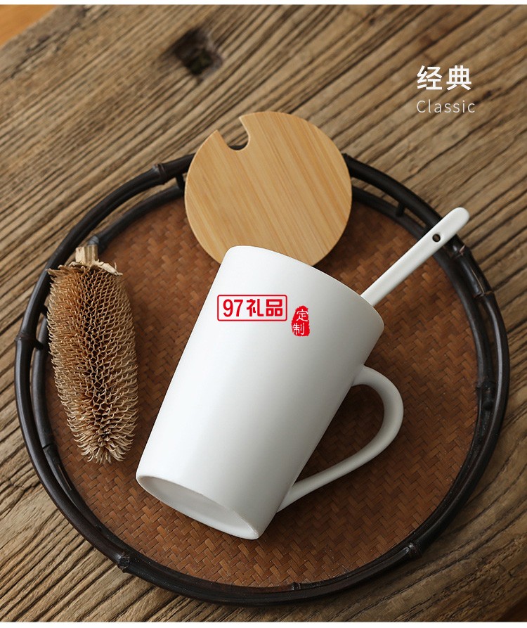 爆款杯子創意陶瓷馬克杯簡約水杯咖啡杯促銷禮品