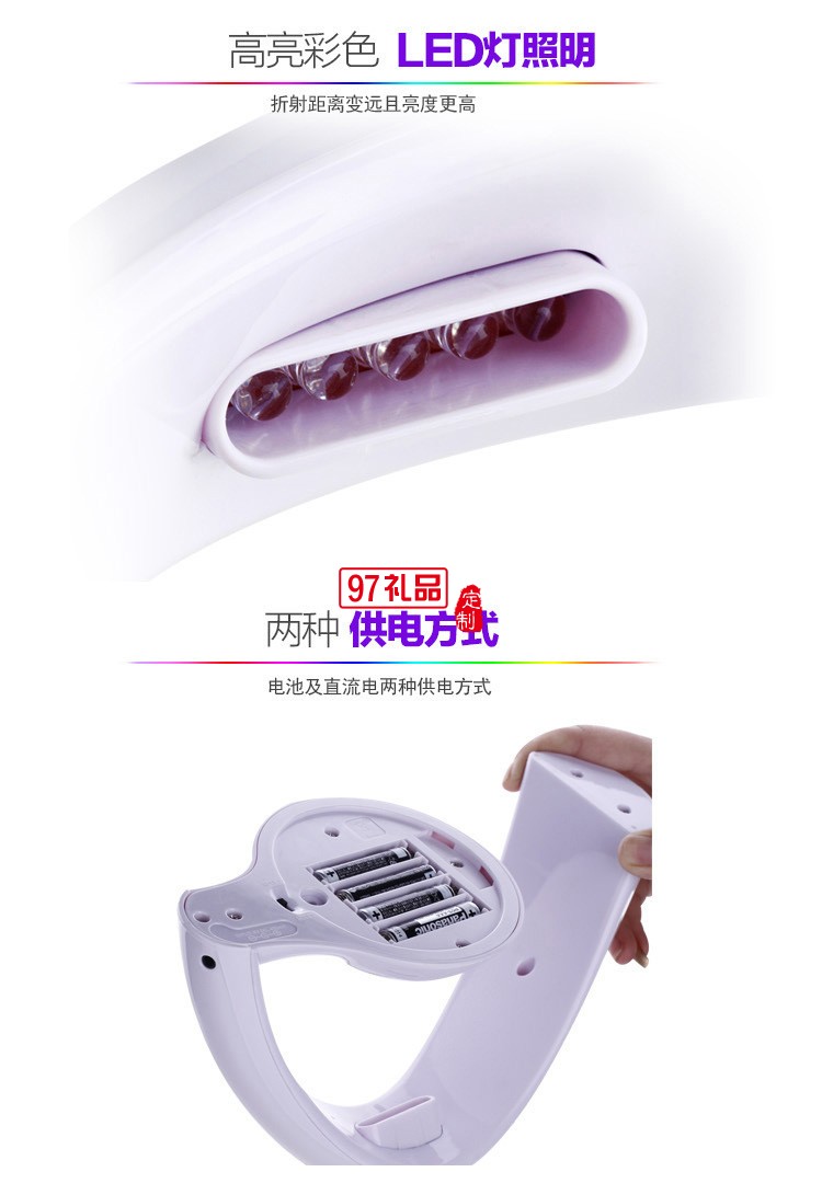 創意彩虹投影燈七彩變色小夜燈