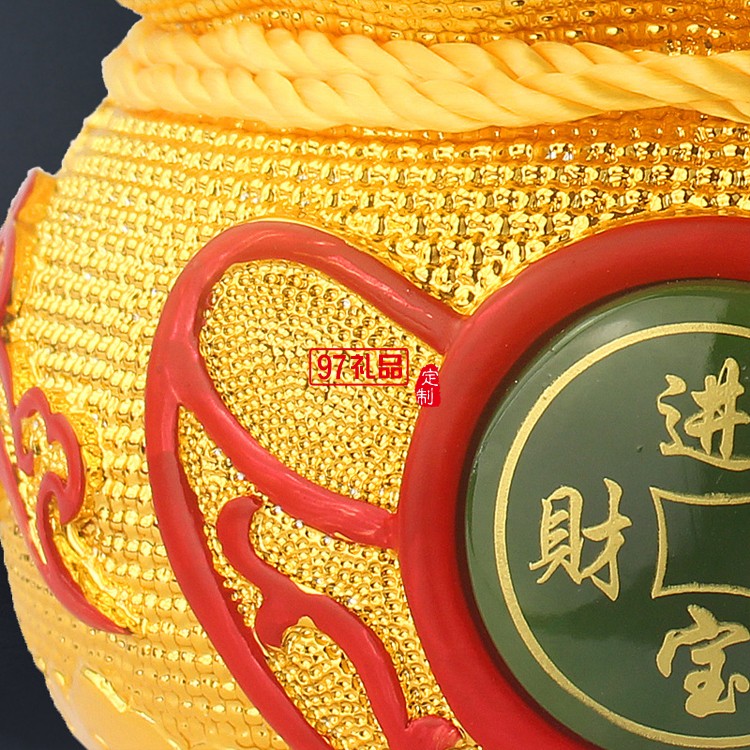 金錢袋擺件聚寶盆存錢罐家居擺設樹脂工藝品