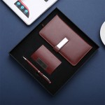 筆記本、名片夾、簽字筆商務三件套禮盒套裝