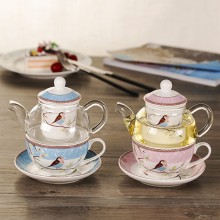養生壺陶瓷花茶壺套裝 耐熱玻璃茶具泡茶壺定制公司廣告禮品