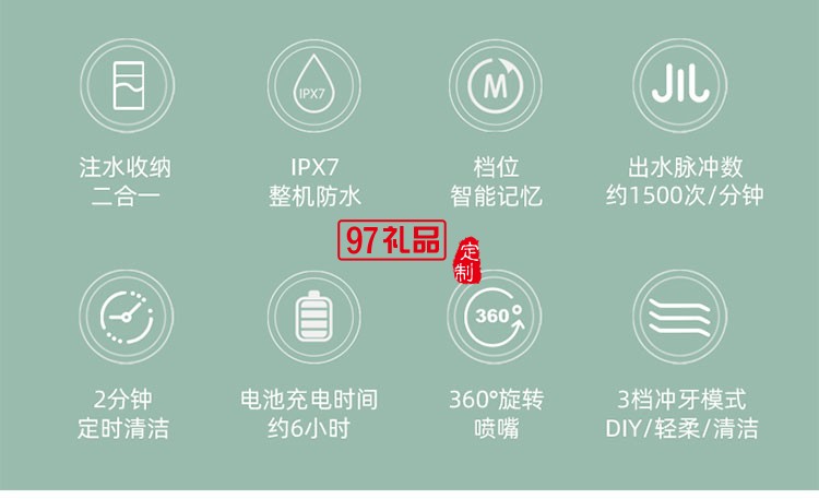 IPX7級防水有效保護產品三檔沖牙模式便攜式沖牙器